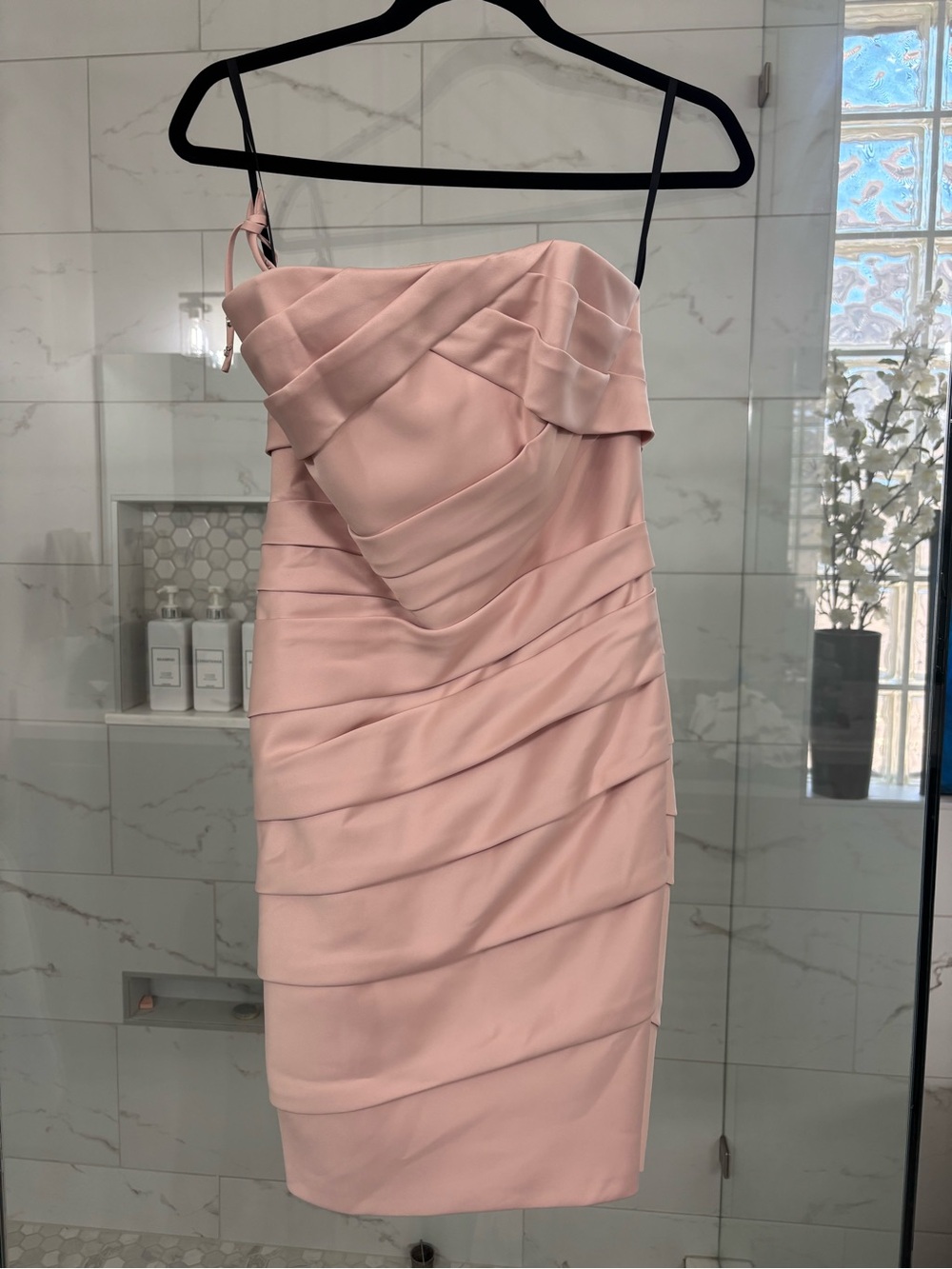 Blush Pink Strapless Dress